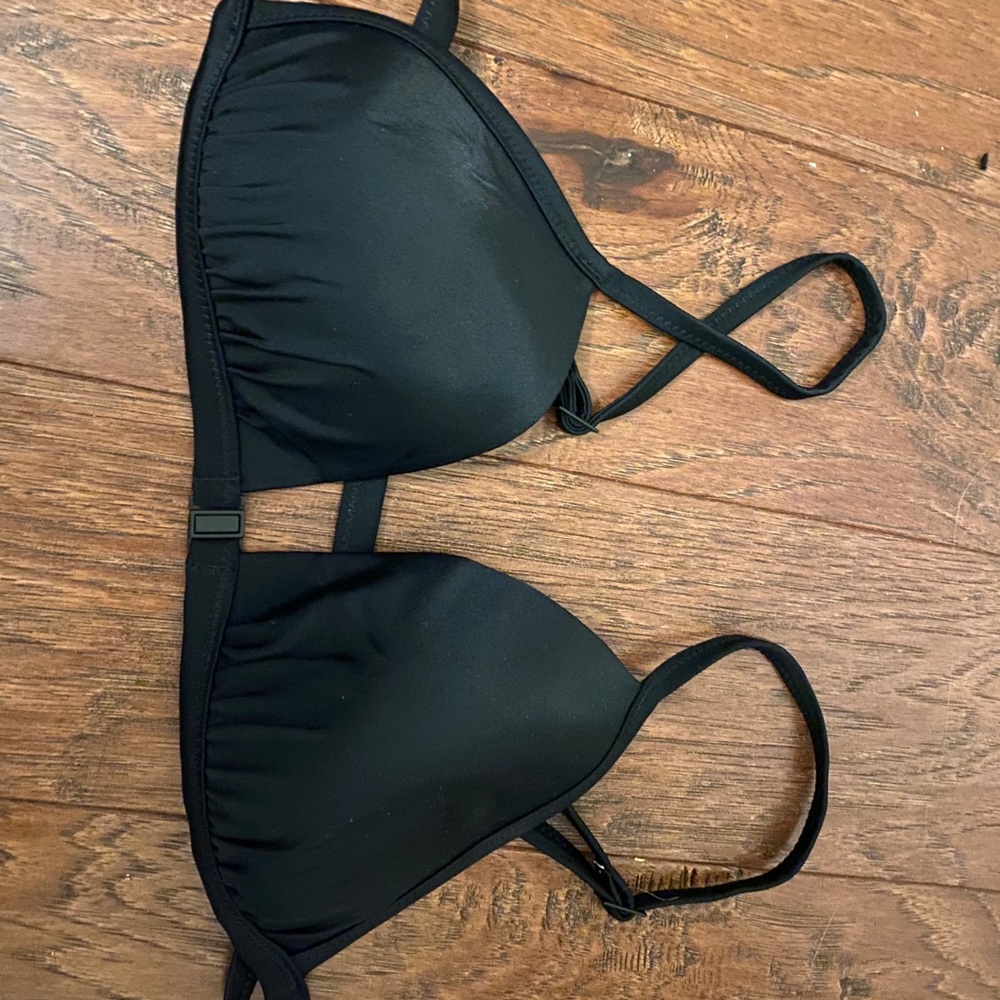 black bikini top from aerie